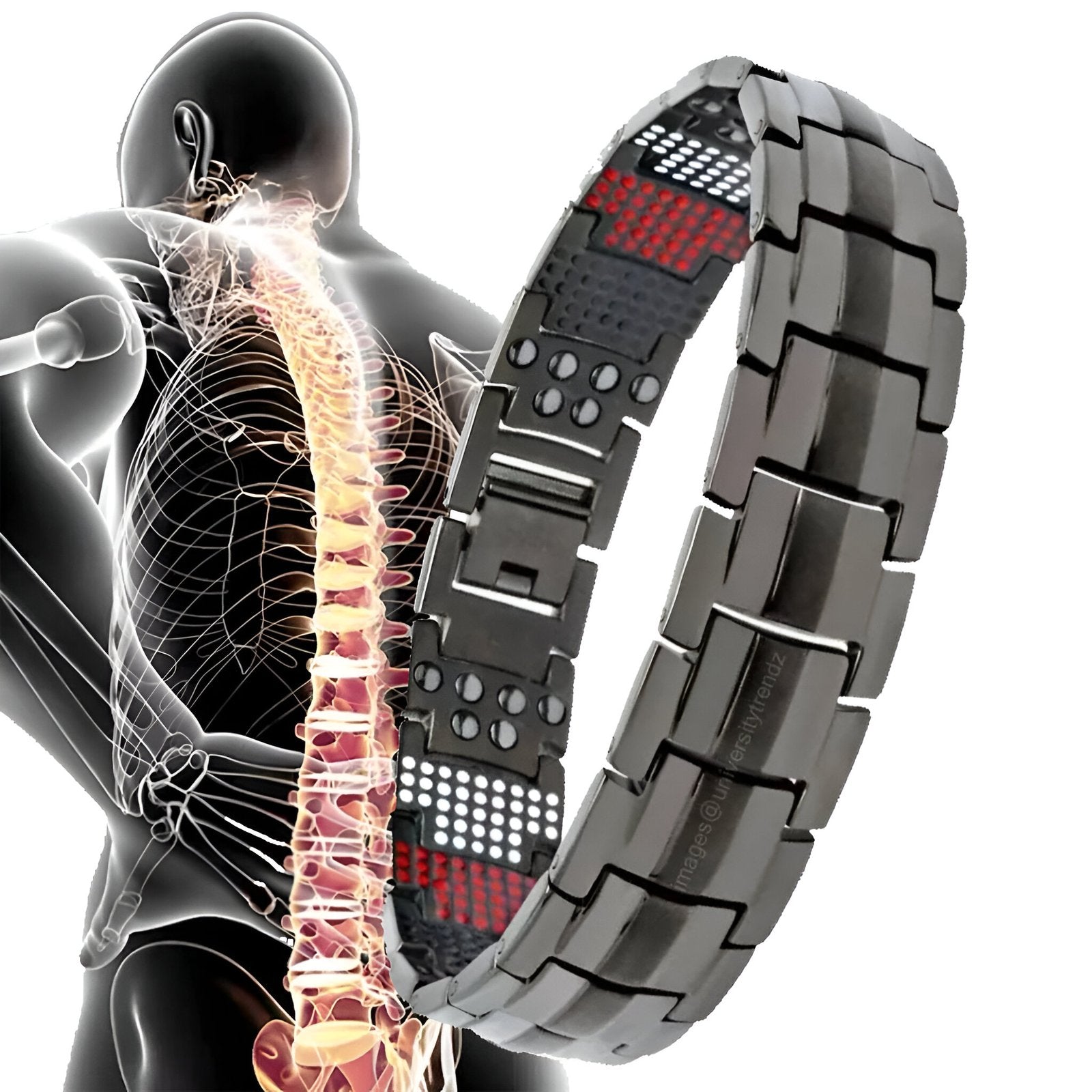 Double Strength 4-in-1 Black Bio Multi-Magnet Bracelet image 0