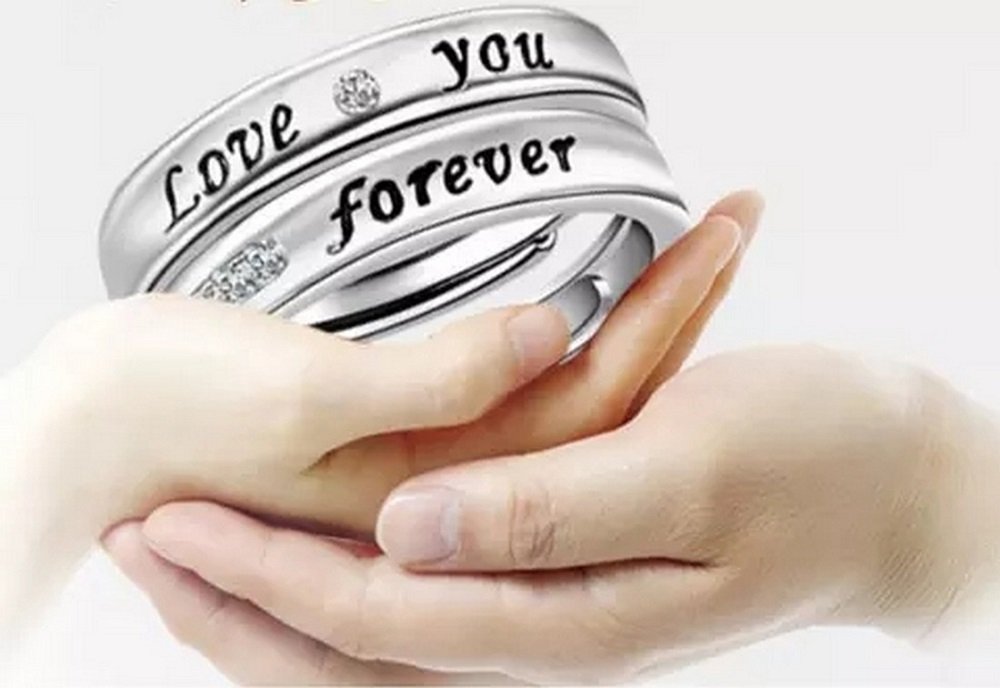 Love Forever Adjustable Couple Ring image 0