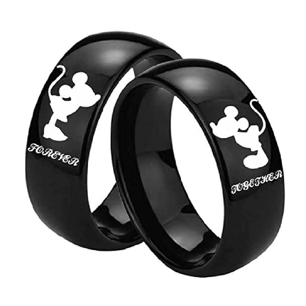 Adorable Black Mickey Mouse Combo Ring Set image 2