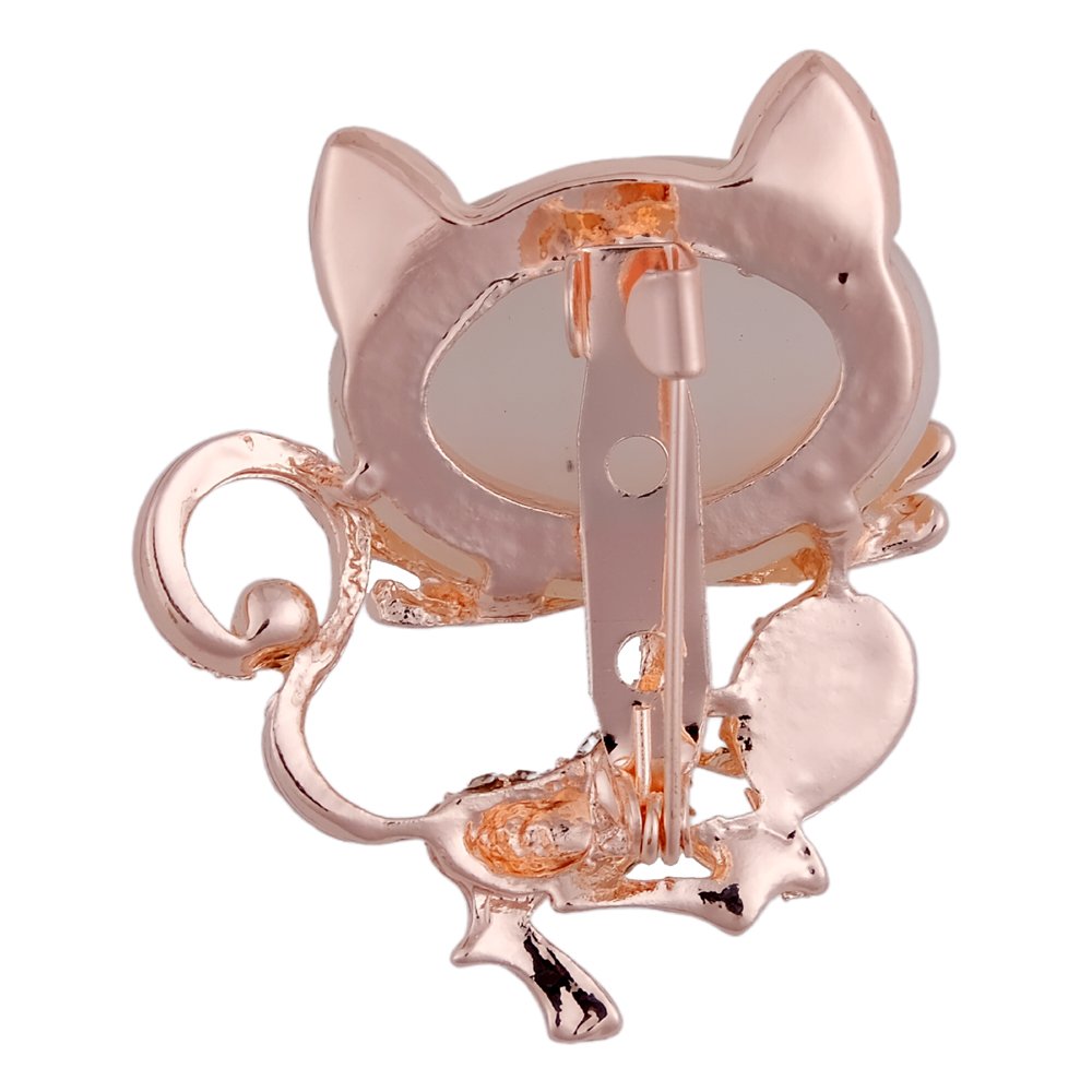 Gold-Plated Adorable Fish and Catchy Cat Brooch for Women/Girls image 1