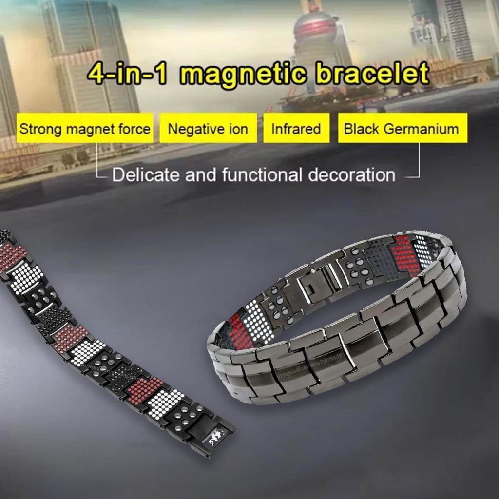 Double Strength 4-in-1 Black Bio Multi-Magnet Bracelet image 2