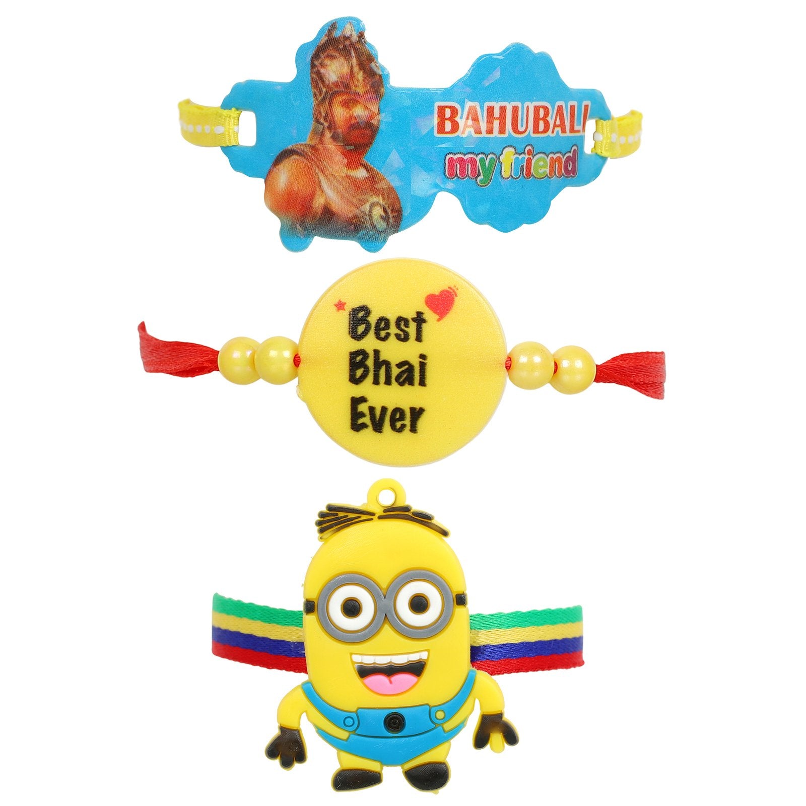 Combo of 3 Blasting Bhabhubali Minions Combos Kids Rakhi image 2
