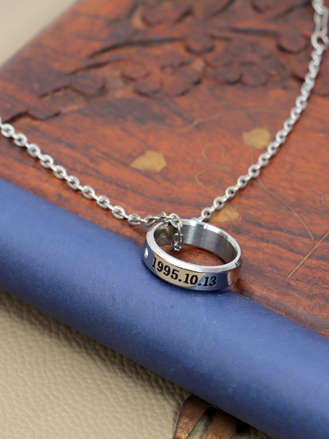 Silver-Plated BTS Kpop JIMIN Chain Pendant for Men and Women image 0