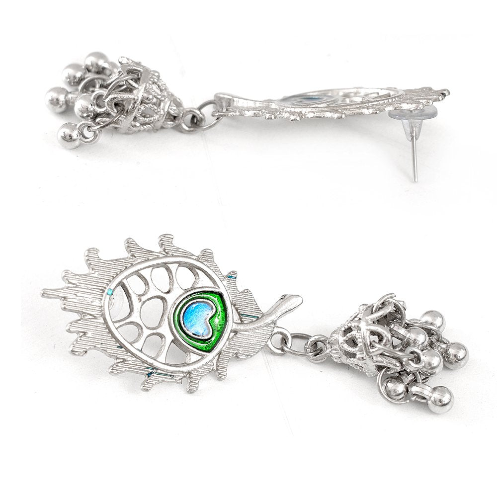 Silver-Plated Radha-Krishna Flute Bansuri Jewellery Set image 2