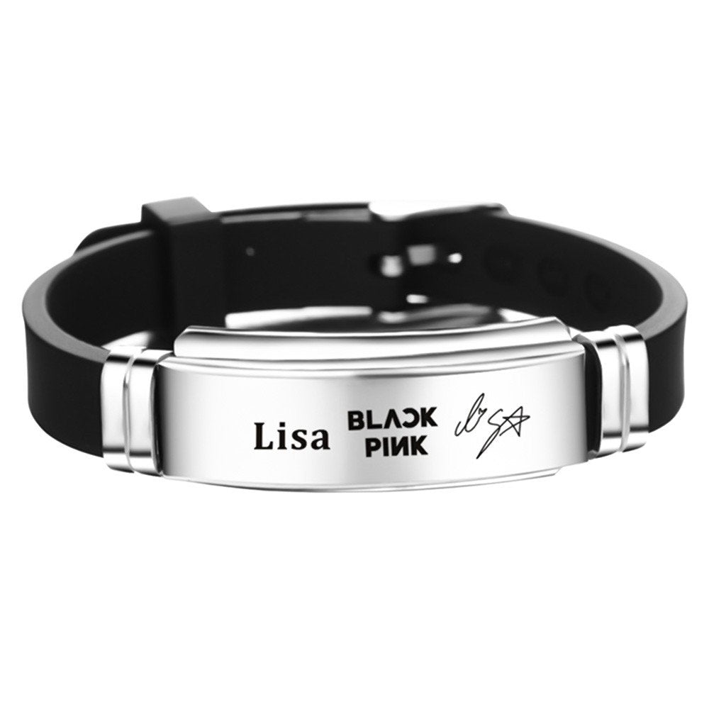 Korean Signature Lisa Bracelet in Black-Pink image 2