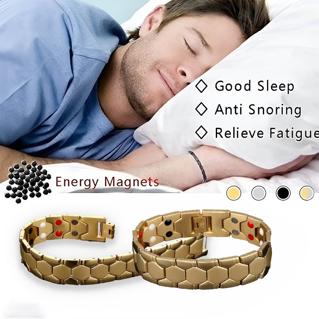 Bio Magnetic Bracelet in Gold-Plated Stainless Steel image 2