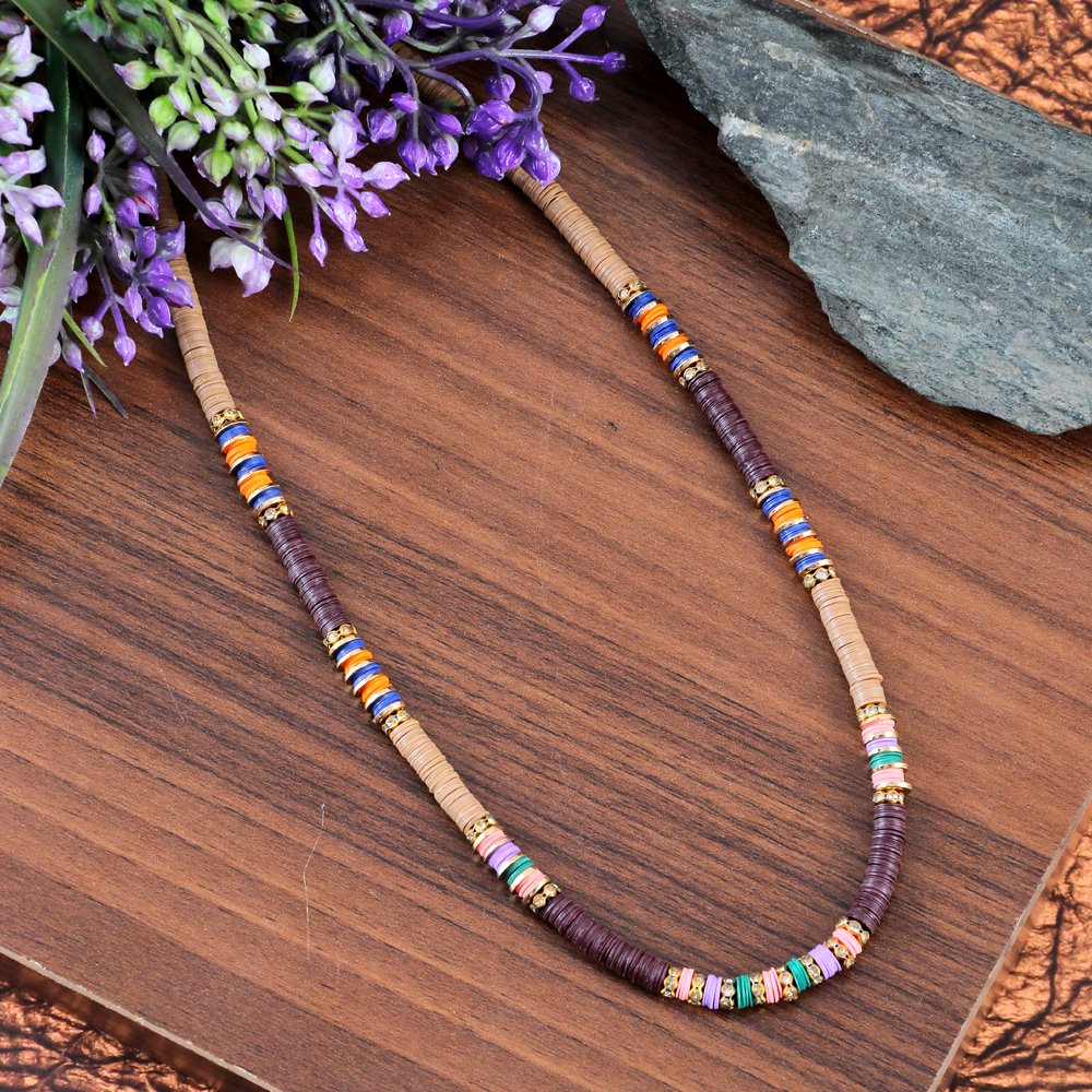 Handcrafted Brown Thread Necklace image 1