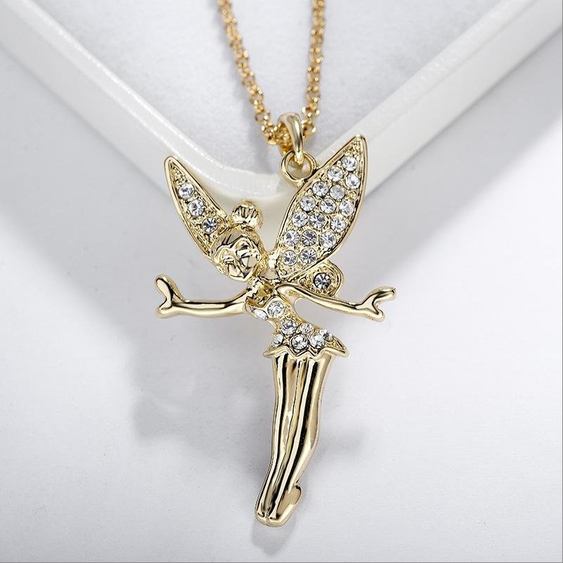 Gold-Tone Angel Girl Pendant Necklace image 2