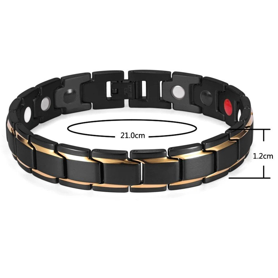 Golden Accent Black Bio Magnetic Bracelet image 5