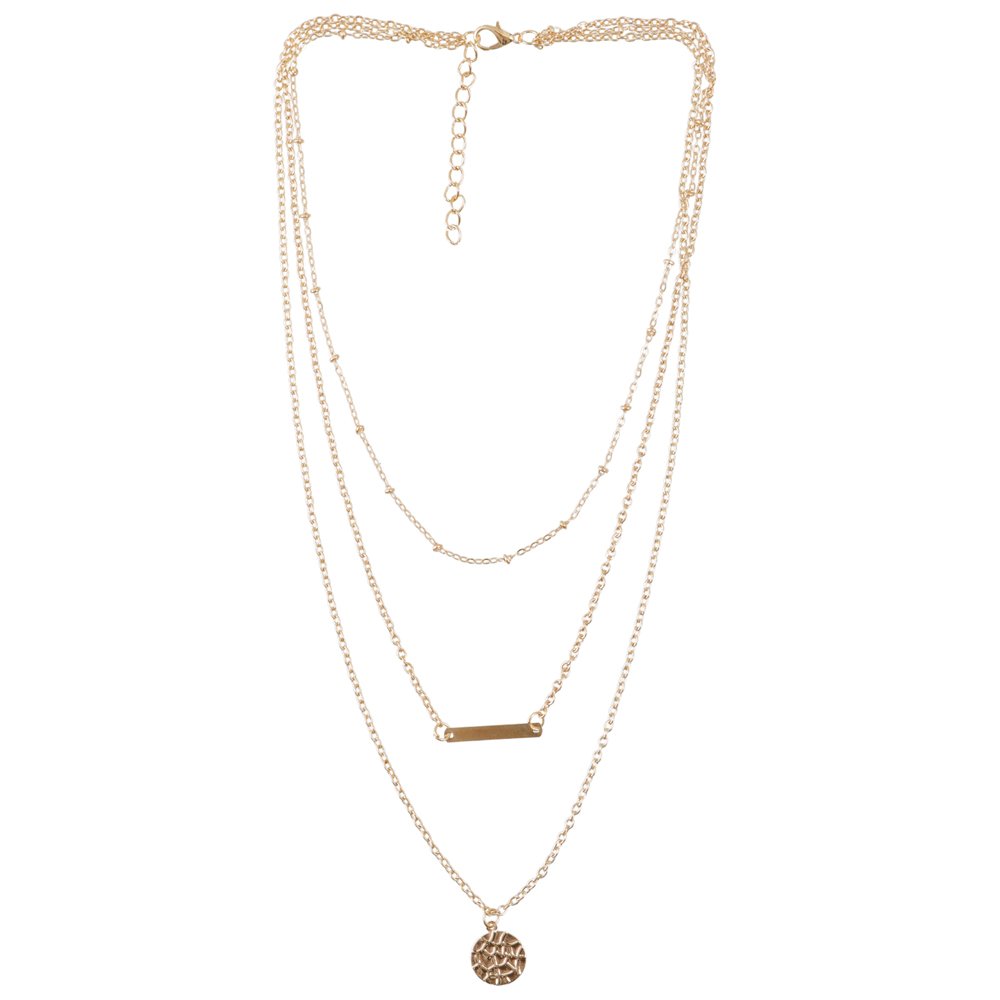 Gold-Plated Multilayer Coin Pendant Necklace image 5