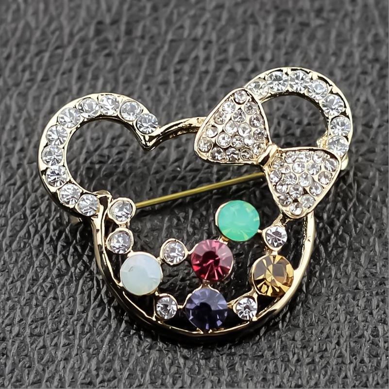 Sparkling Crystal Mickey Brooch For Women/Girl's image 0
