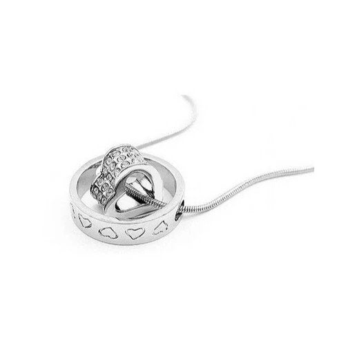 Studded Heart Pendant (Silver) image 2