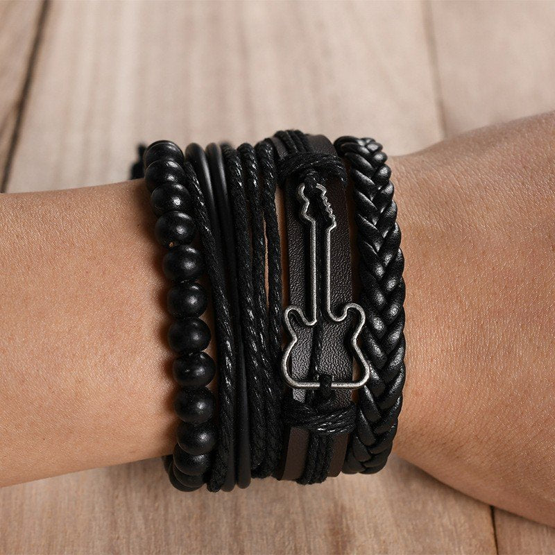 Guitar Multi-Layer Leather Bracelet image 3