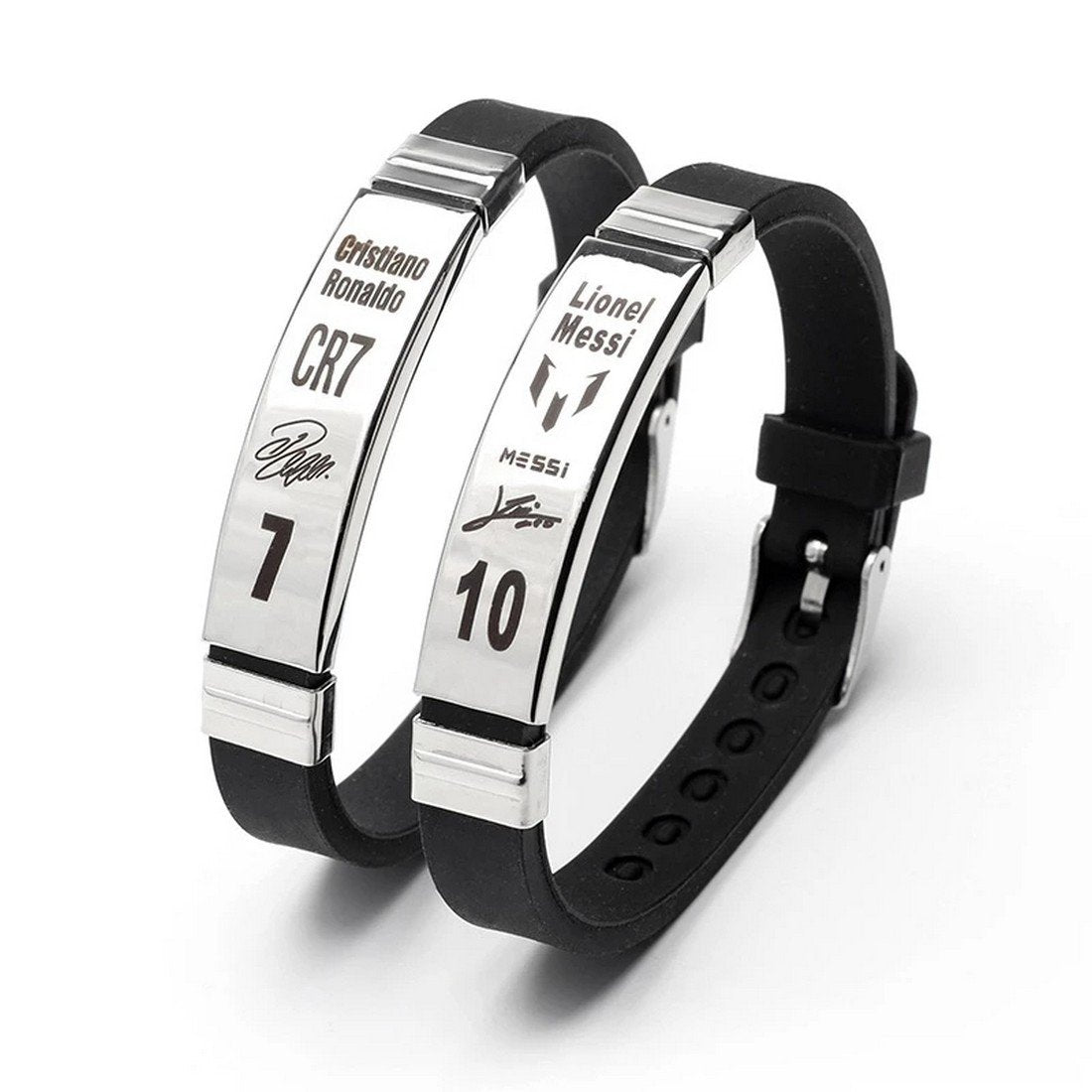 CR7 Ronaldo & Lionel Messi Signature Bracelet Combo Set image 2