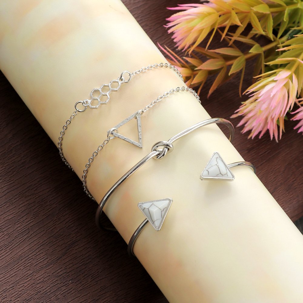 Silver- Plated Kada Bracelet Combo Set image 0