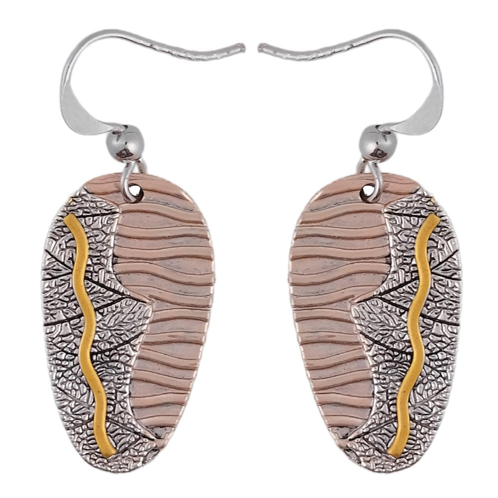 Boho Silver-Plated Wooden Dangler Earrings For Women/Girl's image 1