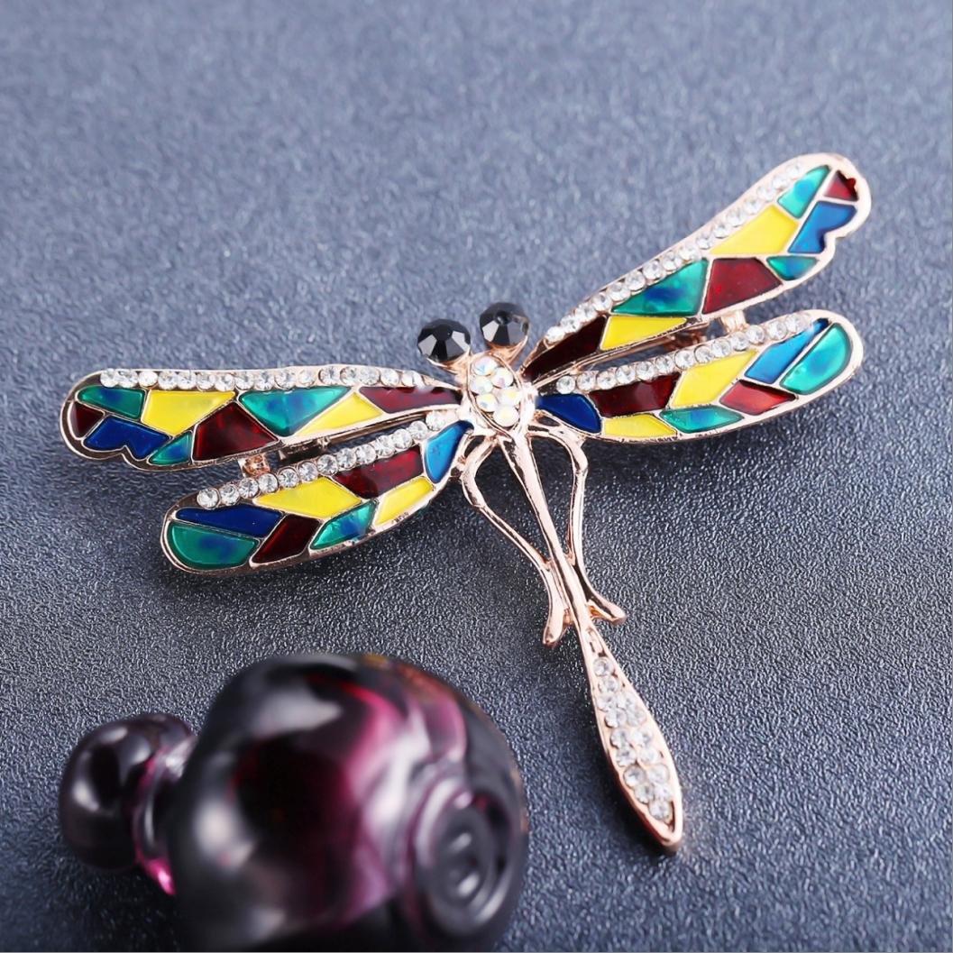 Multicolor Insect Dragonfly Brooch image 0