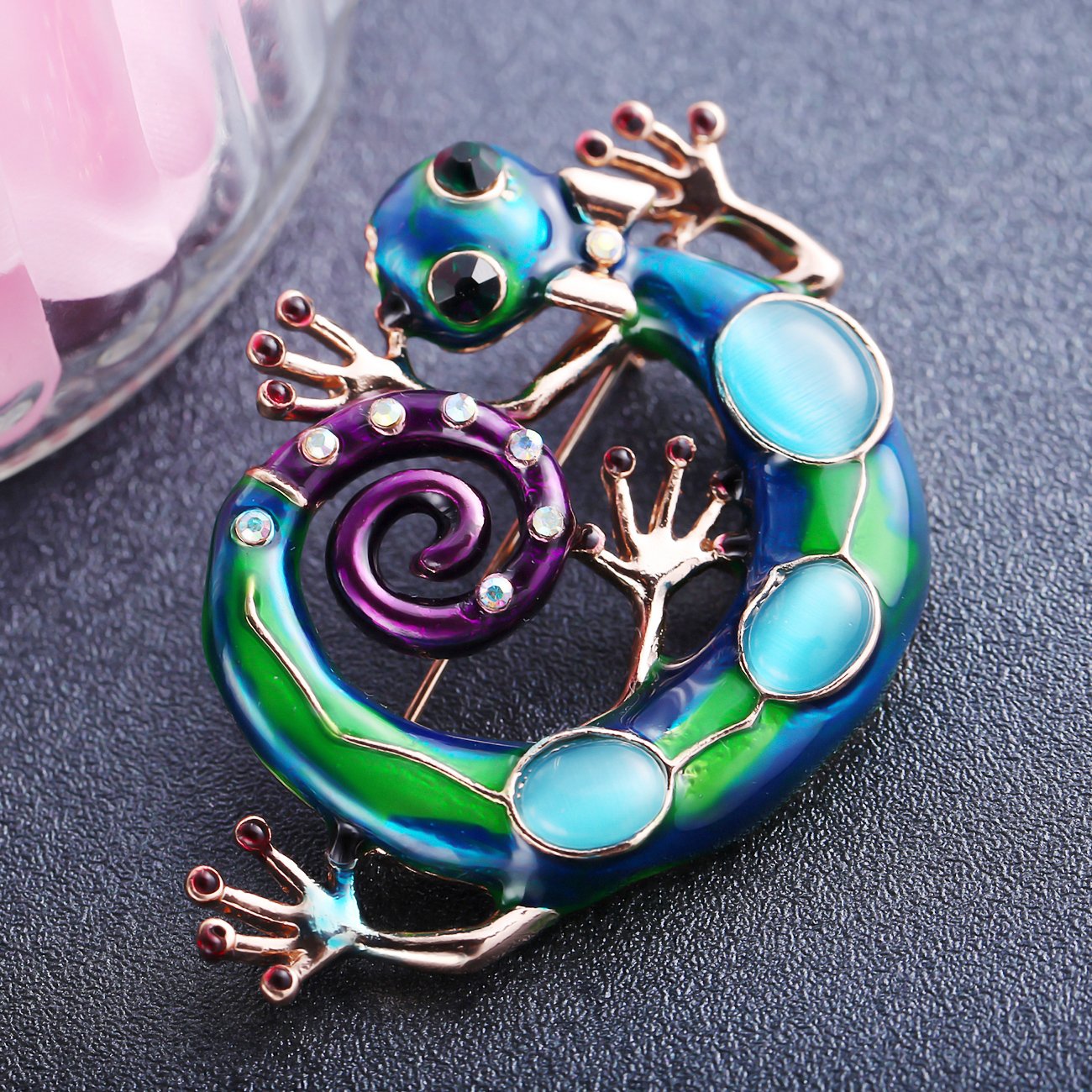 Rose-Gold Alien Shape Brooch image 1