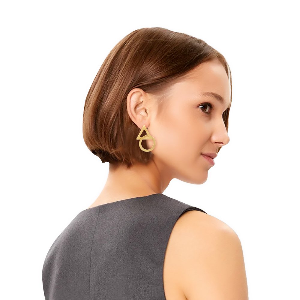 Gold-Plated Anti-Tarnish Waterproof Demi-Fine Jewelry Dangle Earrings image 1