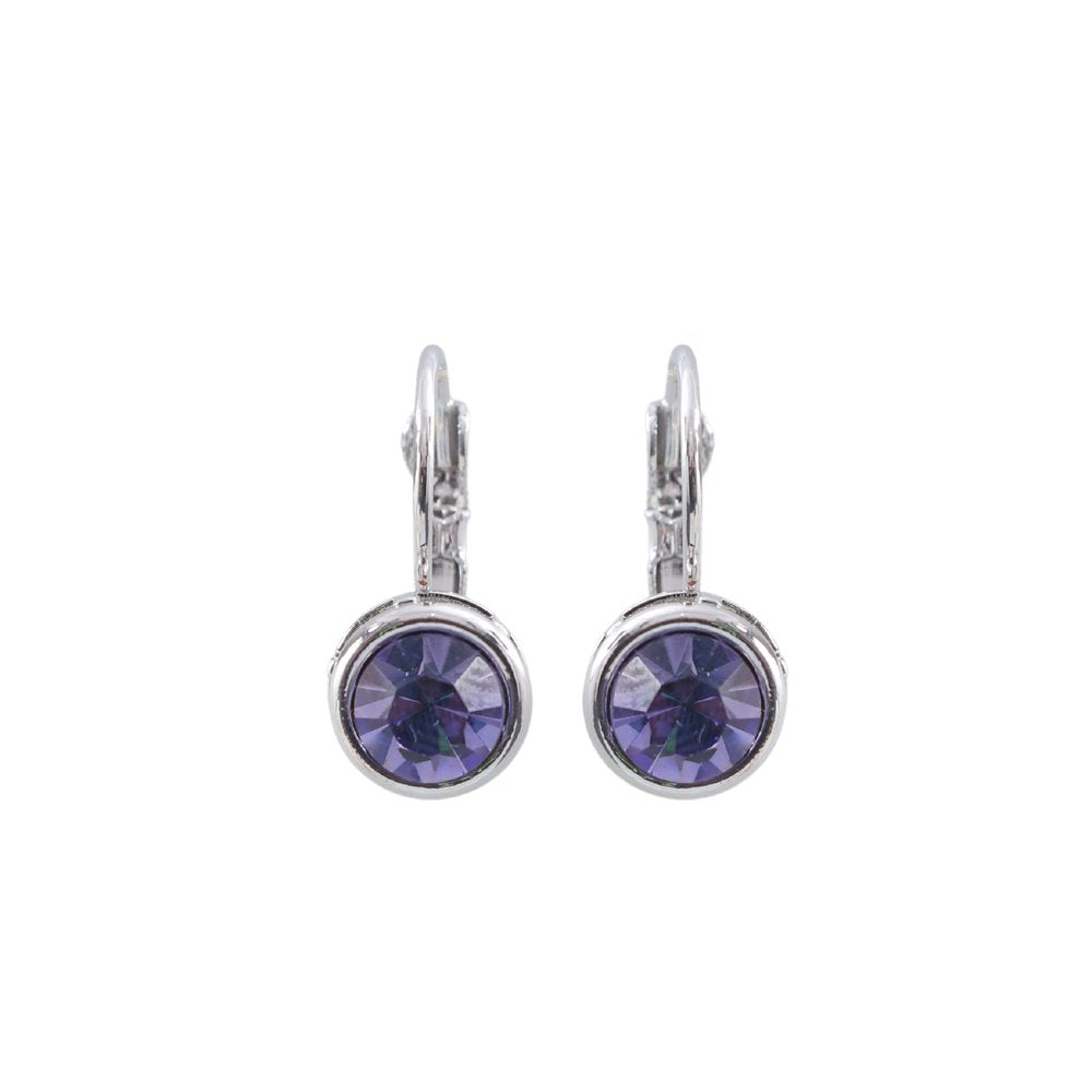 Gold-Plated Korean Design Purple Crystal drop & Dangler Earrings image 3