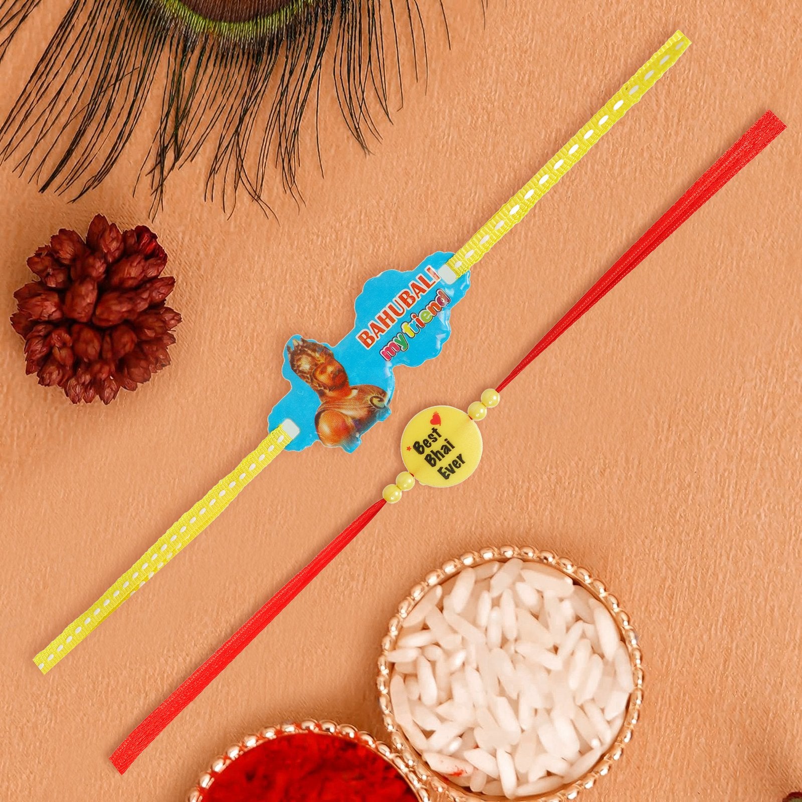 Combo of 2 Bahubali & Best Bhai Kids Rakhi image 1