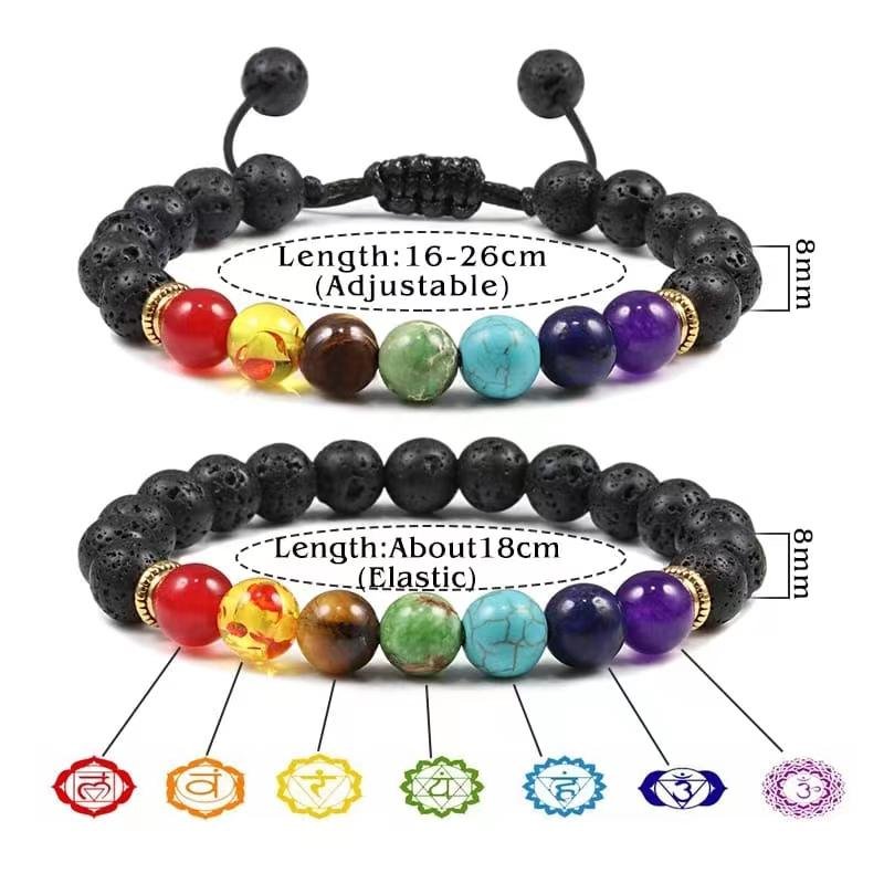 Multicolor Crystal Beaded Planet Stretchable Bracelet for Men/Women image 1