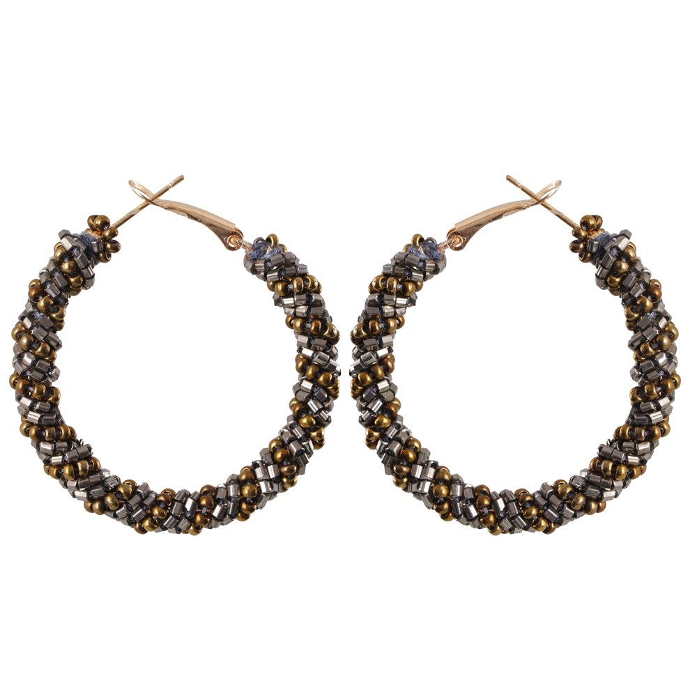 Beaded Hoop Earrings image 4