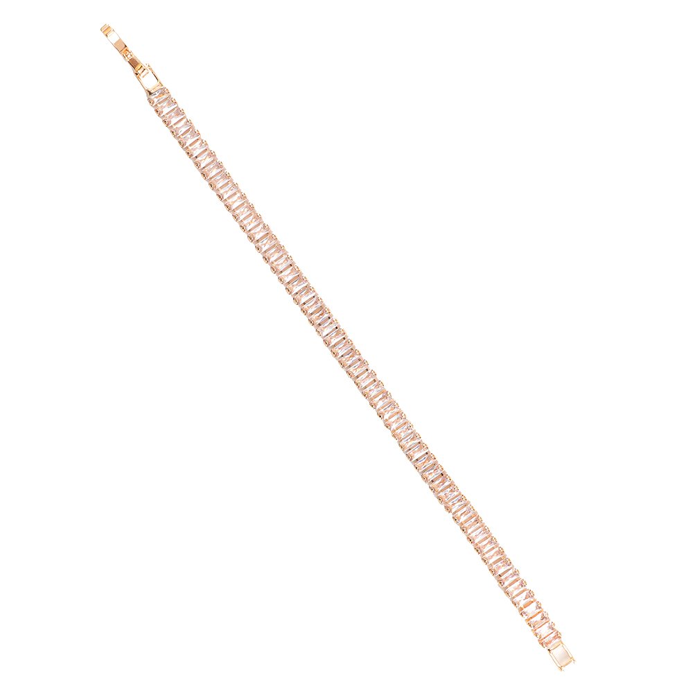 Rose-Gold A/D American Diamond Studded Adjustable Bracelet image 4
