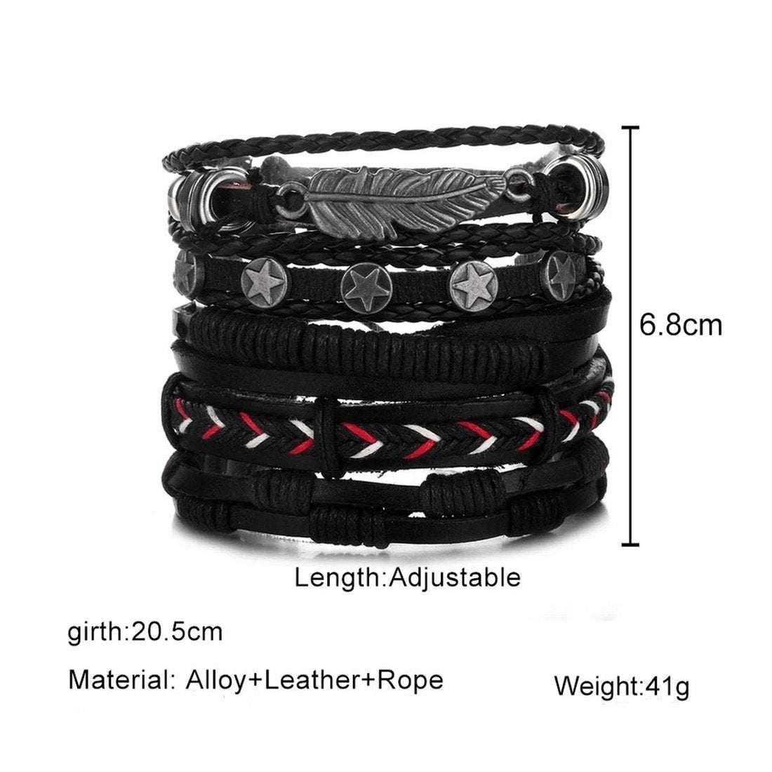 Feather Multi-Layer Leather Bracelet image 3