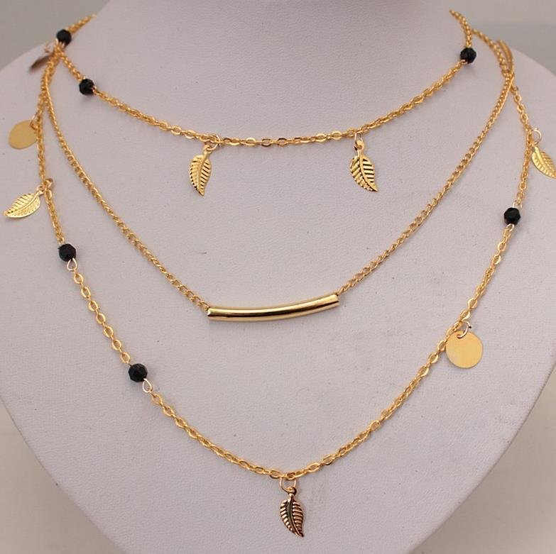 Gold-Plated Multilayered Necklace for Women/Girls image 2