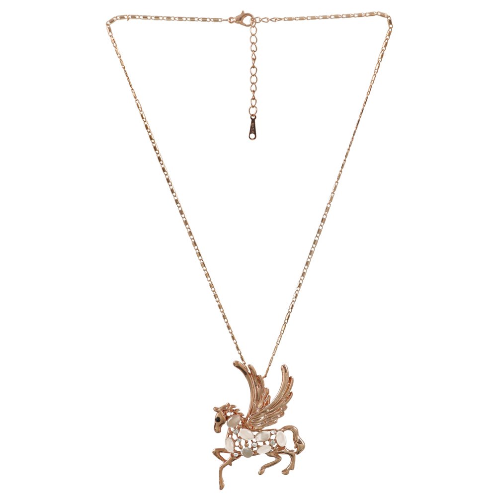 Sterling Gold-Plated Unicorn Fairy Horse Pendant Necklace image 2