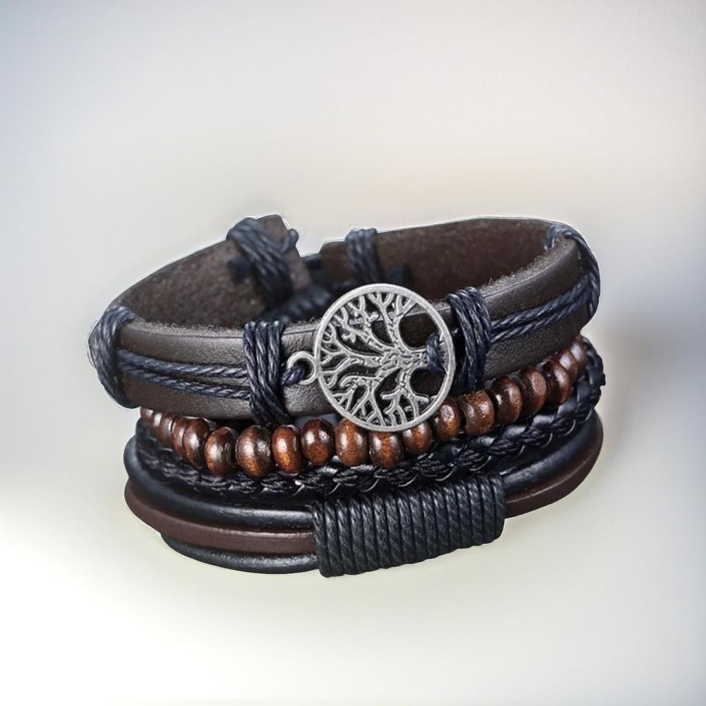 Men's Multicolor Wrap Bracelet Set Set 4 image 0