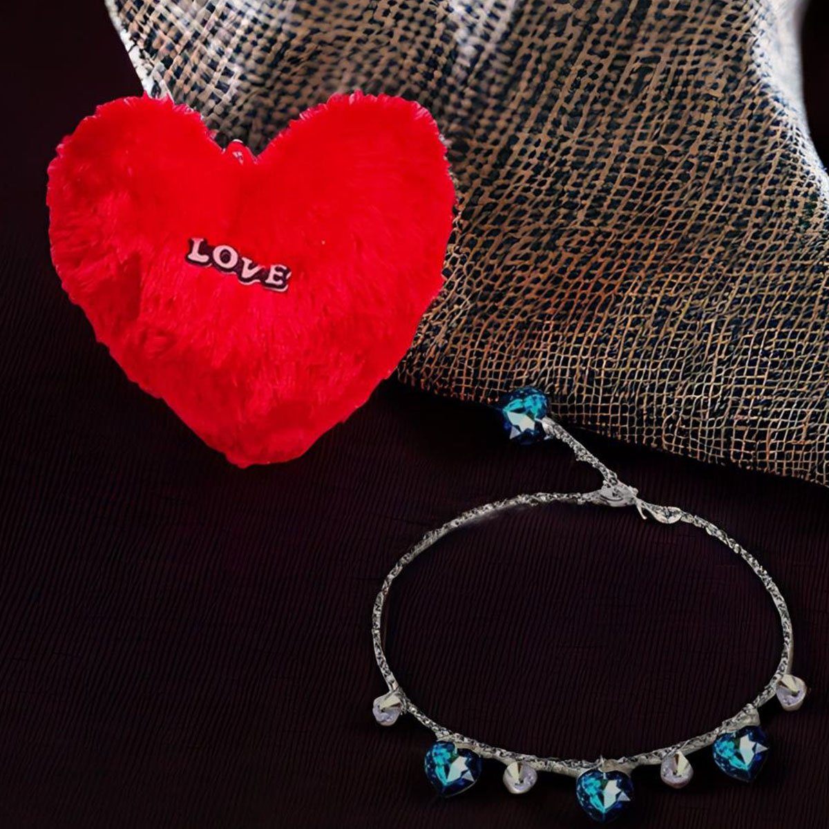 Valentine's Day Combo Set Heart Bracelet with Heart Pillow image 0