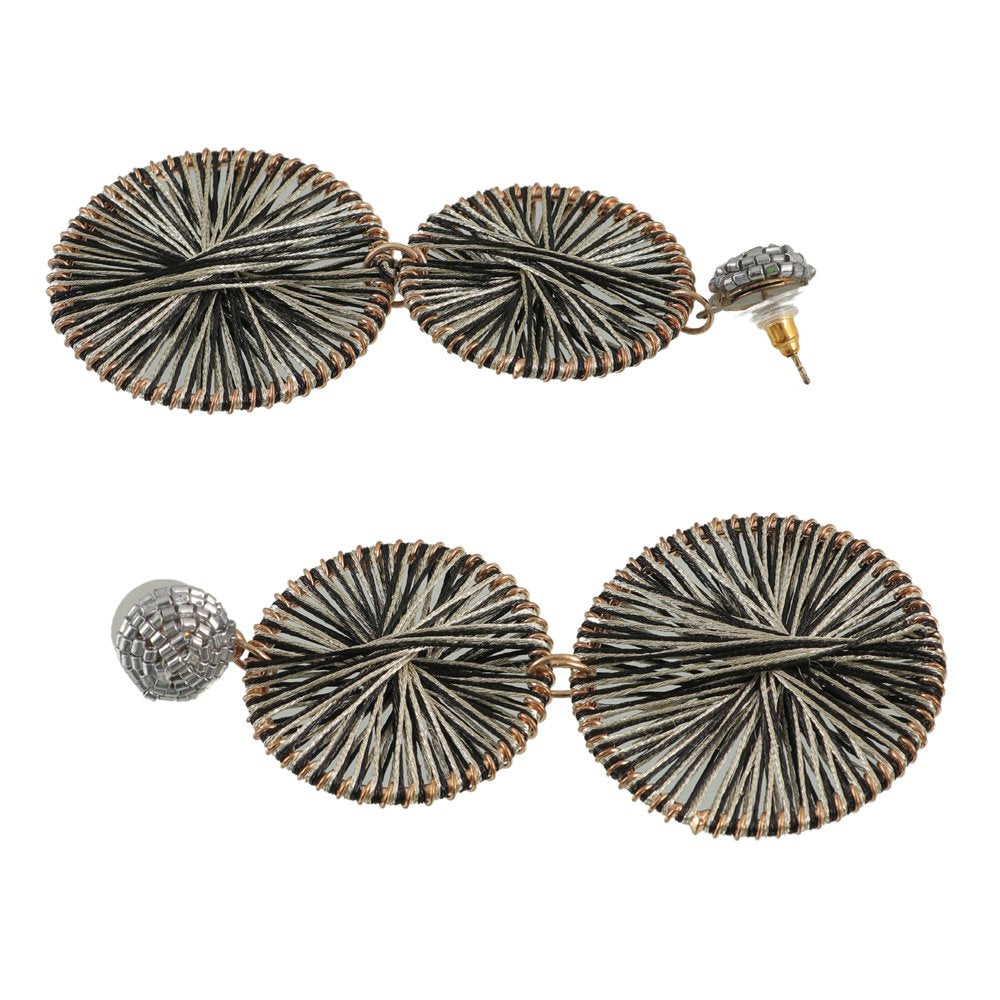 Handmade Double Circle Dangler Earrings image 1