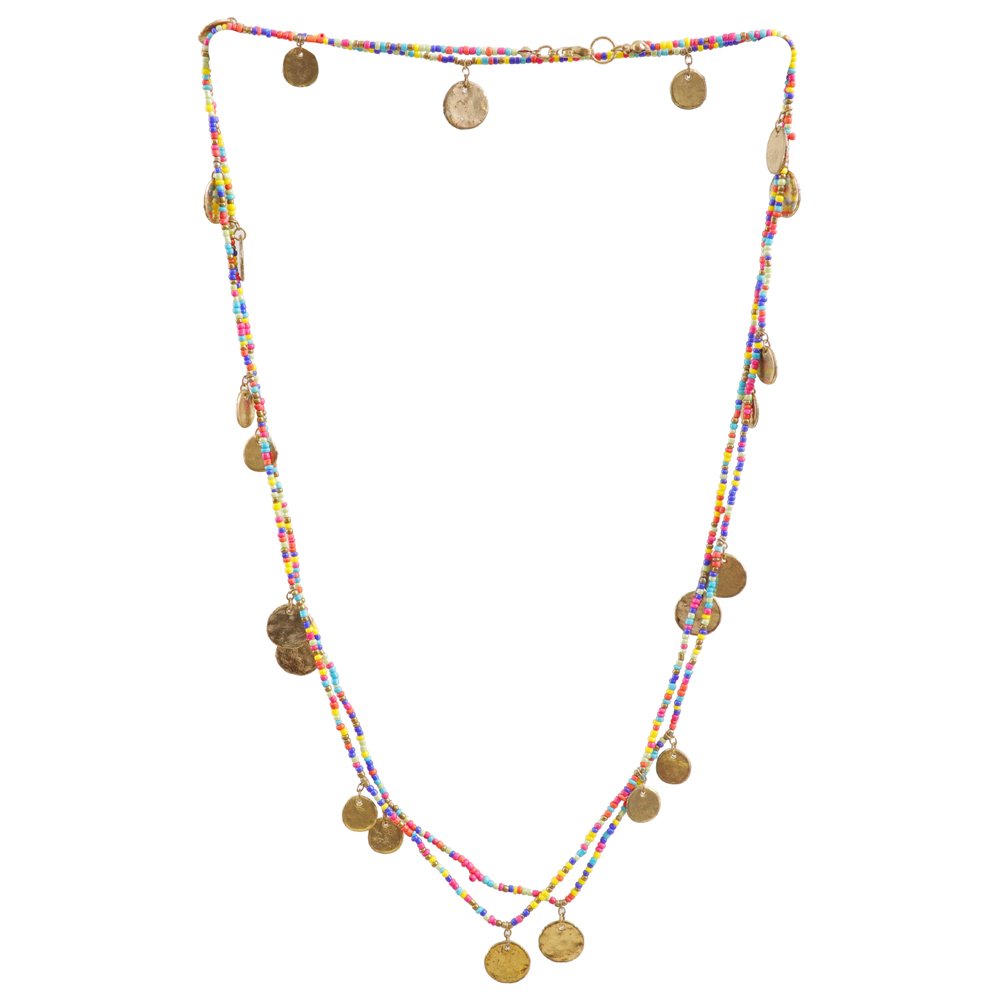 Gold-Plated Two Layered Coin Necklace image 3