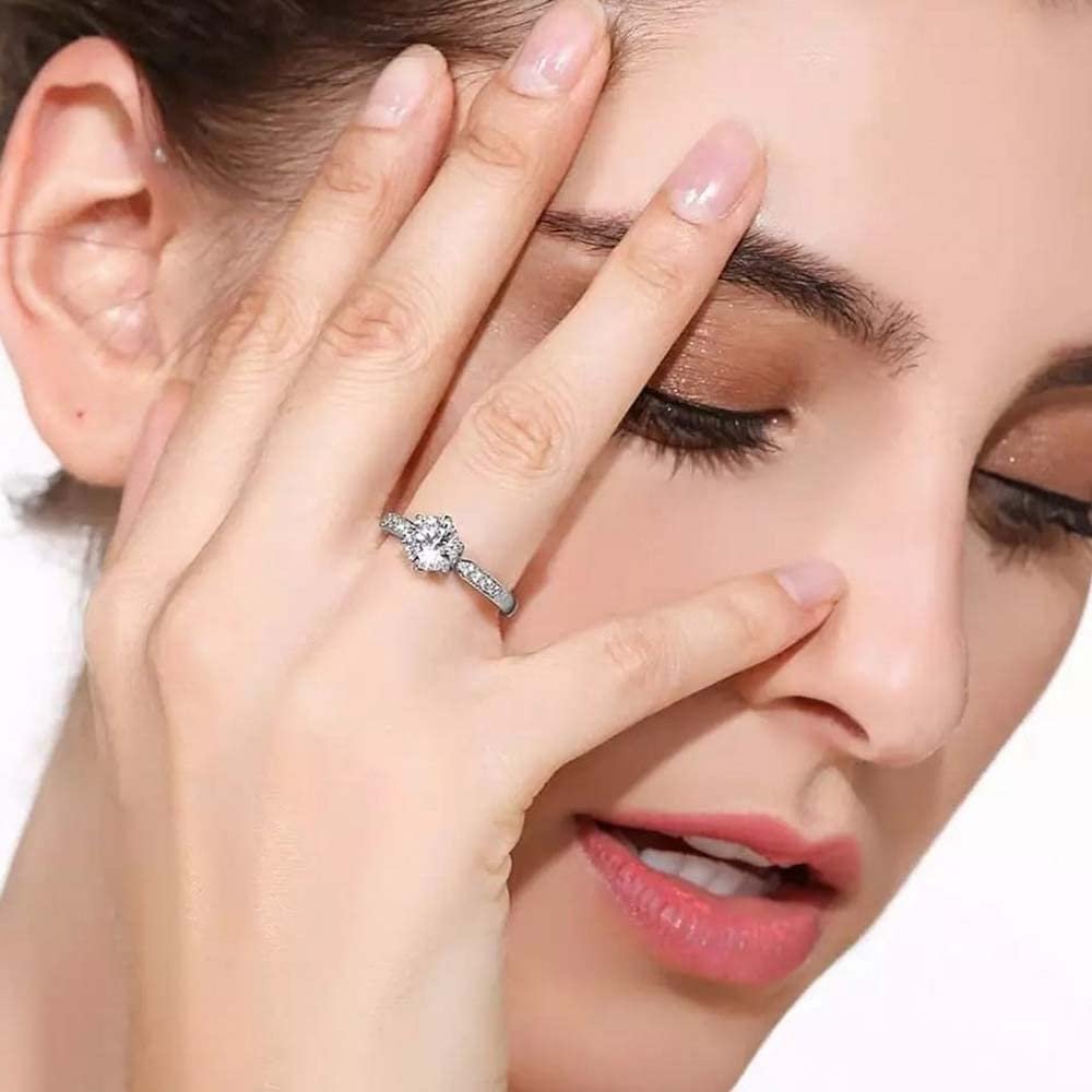 Silver-Tone Crystal Studded Finger Ring image 2