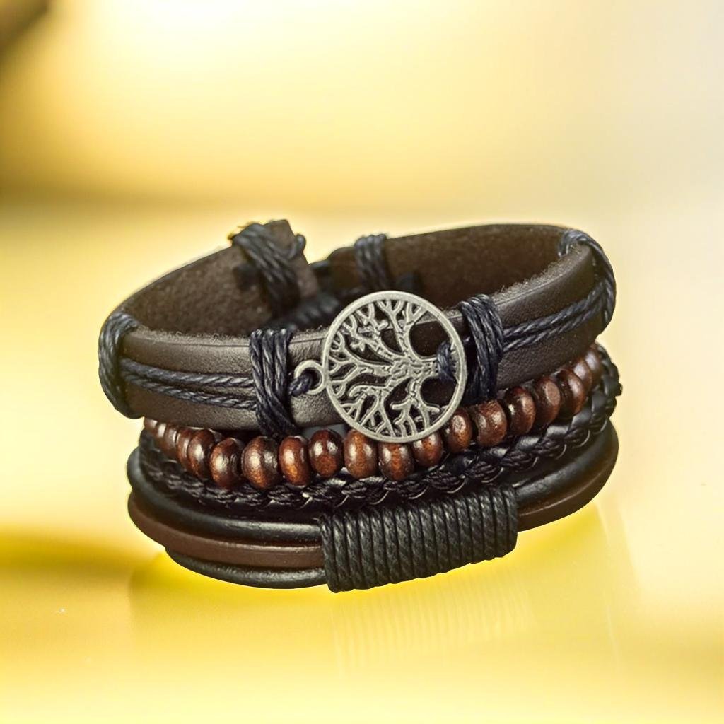 Men's Multicolor Wrap Bracelet Set Set 4 image 5