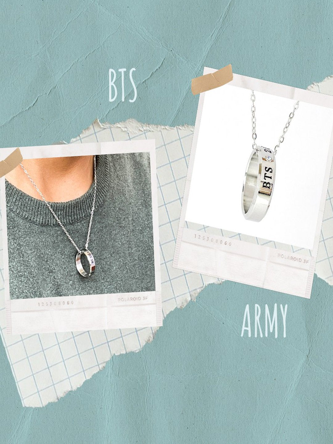 Silver-Plated BTS Kpop Chain Pendant image 2