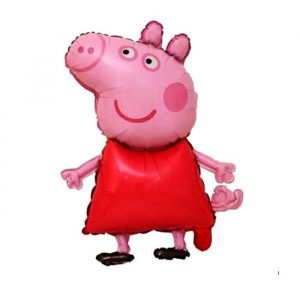 Peppa Pink Star Theme Inflatable Foil Balloons Set for Birthday Party Decoration (Pack of 5)
