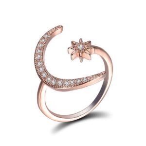 Star and Moon Ring (Rose Gold)