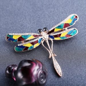 Multicolor Insect Dragonfly Brooch