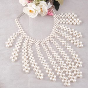 White Pearl Tassel Necklace