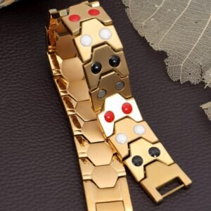 Gold Plated Stainless Steel Bio Magnetic Bracelet