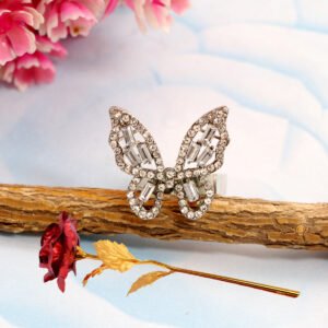 Valentine’s Day Gift Set Butterfly Ring & Red Rose Combo