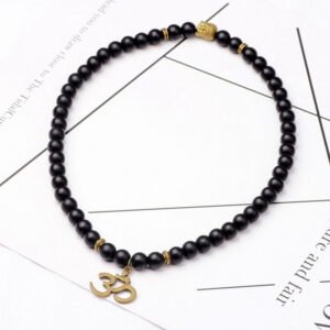 OM Buddha Single Long Onyx Bracelet for Men & Women