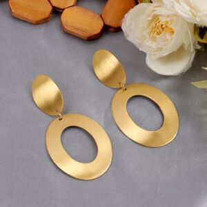 Gold Finish Demi-Fine Jewelry Anti-Tarnish Waterproof Dangle Earrings