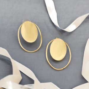 Demi-Fine Jewelry Gold Layered Anti-Tarnish Circle Drop Earrings
